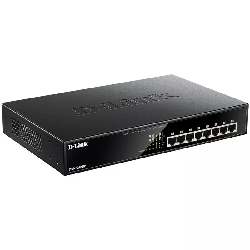 Switch no gestionado D-Link DGS-1008MP 8 puertos sobremesa Gigabit Max PoE
