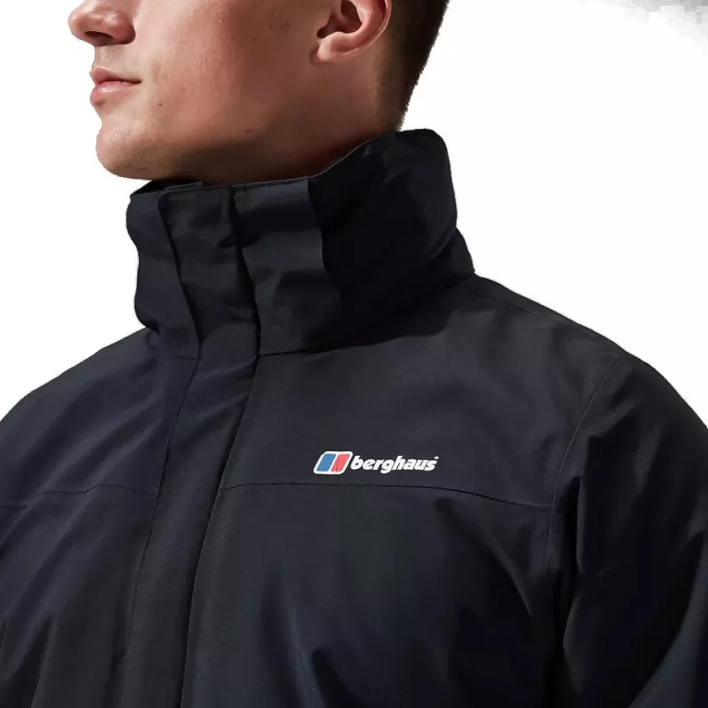 Conjunto de chaqueta Berghaus Deluge Pro 3.0 M + Hillwalker IA Shell M — capa exterior impermeable para hombre, negra