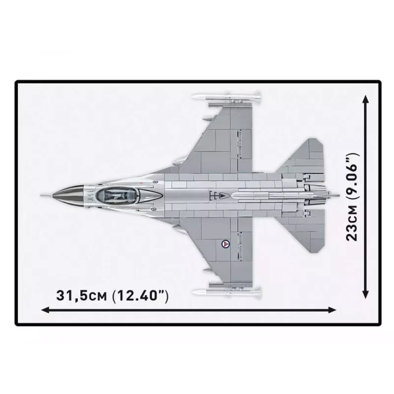 Set de construcción Cobi F-16AM Fighting Falcon, 495 piezas, maqueta a escala