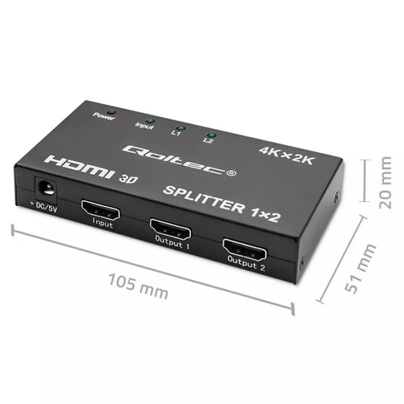 Splitter HDMI activo 2 x HDMI 4Kx2K, 3,4 Gbit/s