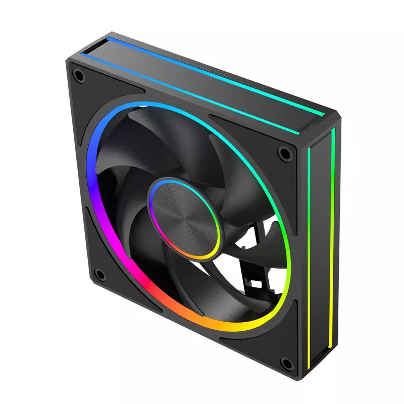 Ventilador de caja MODECOM VOLCANO LOOP 120 ARGB, 120 mm, PWM, 400–1400 rpm, negro