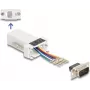 DeLOCK D-Sub 9 conector macho a conector hembra RJ12 set de montaje blanco