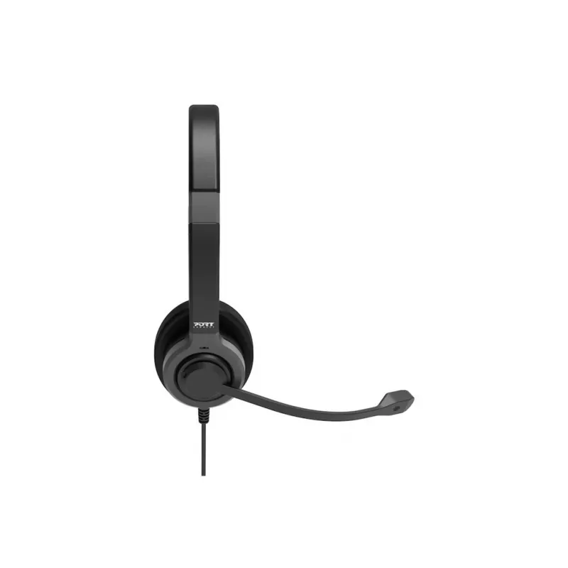PORT CONNECT | Auriculares estéreo USB PRO ON'R 300 | con cable | on-ear | cancelación de ruido | negro