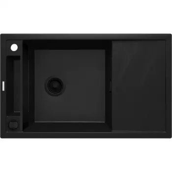Fregadero de cocina deante ZRM_N113 1 seno granito magnético con escurridor