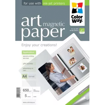 ART | blanco | 650 g/m² | A4 | A4 | Papel fotográfico magnético mate