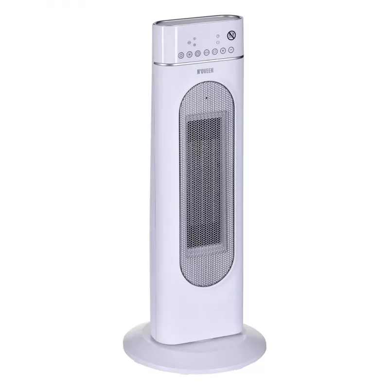 Calefactor cerámico eléctrico NOVEEN PTC3000, 2000 W (1200 W mín.), indicador LED, temporizador, mando a distancia, oscilación, blanco