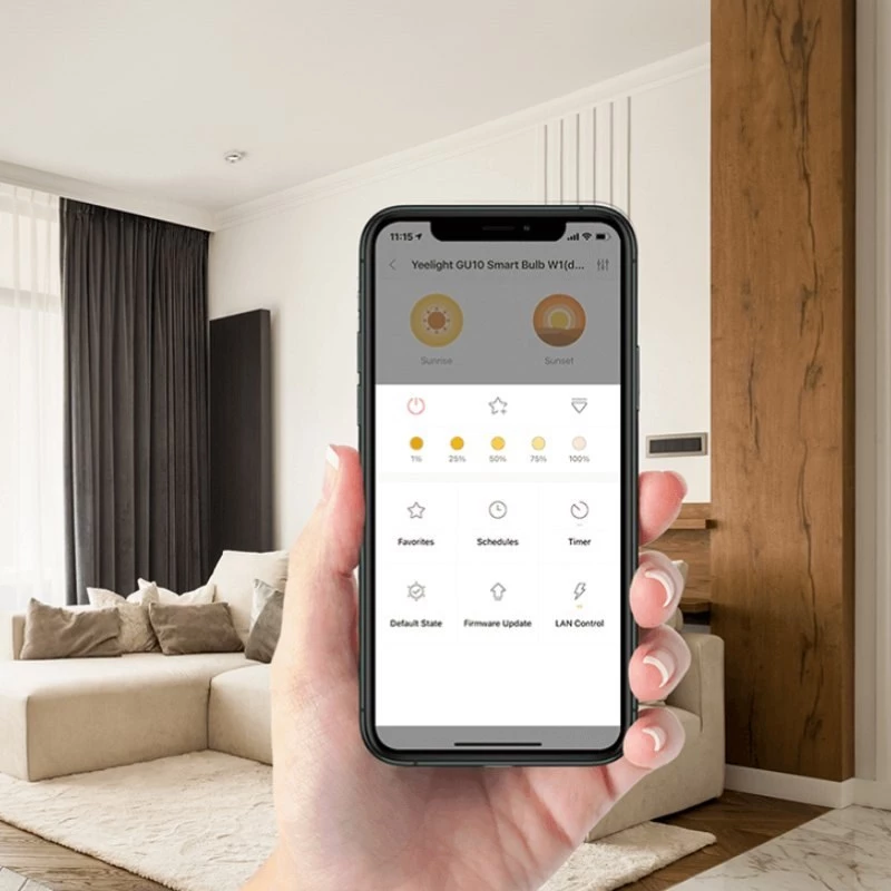 Downlight inteligente empotrable Yeelight M2 Lite 4W, 160 lm, 3900 K, CRI 80, Bluetooth, 220–240V, recorte 75×85 mm