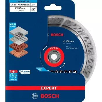 Bosch Expert MultiMaterial disco de corte de diamante, 150 mm, 2608900661