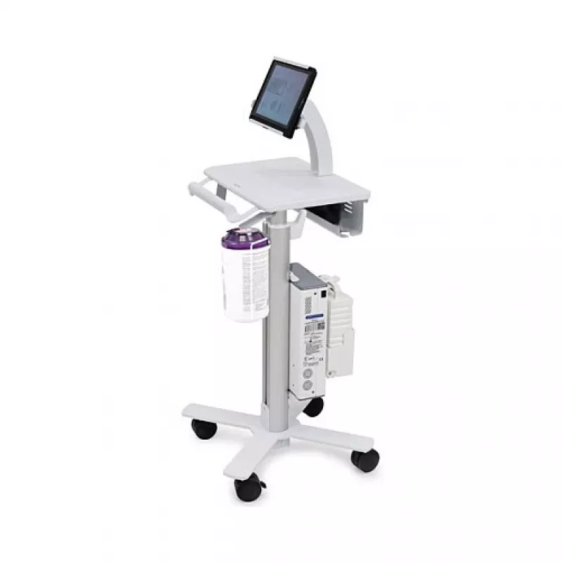 Carro para tablet Ergotron, SV10 – carro para tablet / teclado – sanitario – metal – blanco, aluminio – tamaño de pantalla: hasta 30,5 cm (hasta 12 inch)