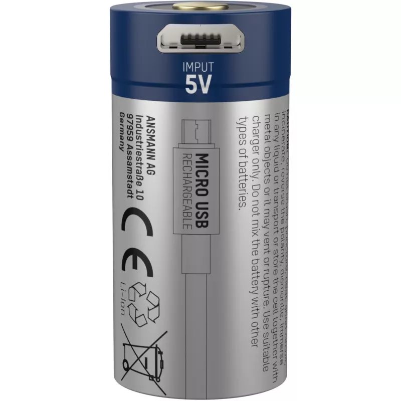 Batería Ansmann 16340 Li-Ion 850 mAh 3,6 V entrada micro-USB 1300-0015