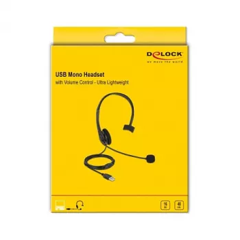 Auriculares DeLOCK USB mono con control de volumen