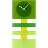 NeXtime Reloj de pared 2855gn Bold Stripes, 19 x 38 cm, pared, verde