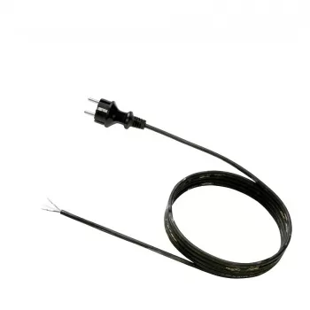 Bachmann - Cable de alimentación - Tipo F (M) a sin conector - AC 250 V - 5,0 m - moldeado - negro (322.176)