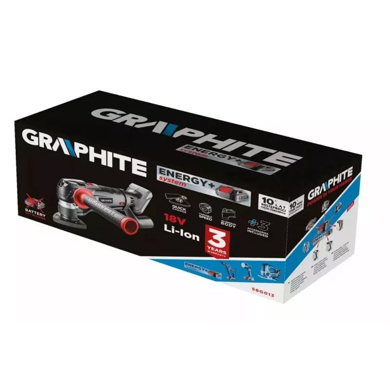Multitool GRAPHITE Energy+ 18V 58G013 — herramienta multifunción oscilante a batería, 18 V a batería