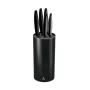 Set de 5 cuchillos de cocina Smile Sns-3 Tacoma, acero inoxidable, recubrimiento antiadherente, redondos, negro