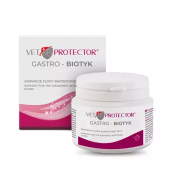 Complemento alimenticio JM Sante Multibiotic Vet Protector Gastro para perros y gatos, 60 g – apoyo probiótico para mascotas adultas