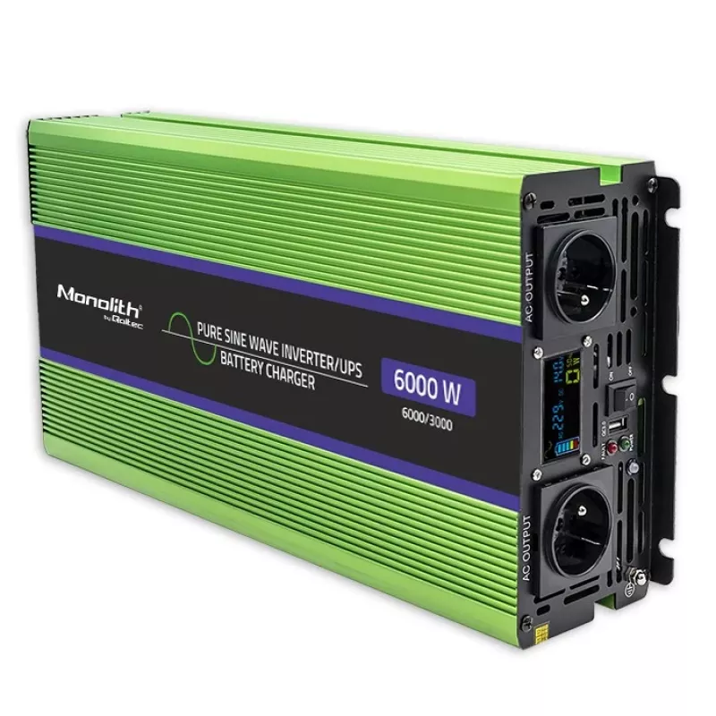 Inversor de coche Qoltec Monolith 6000 W Verde 12 V