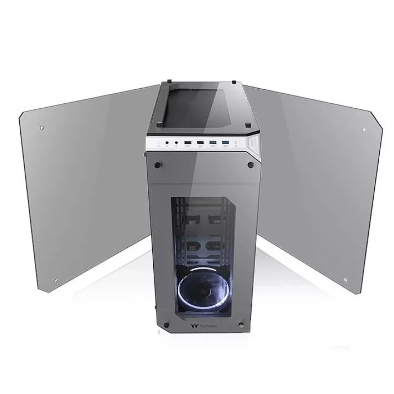 Caja View 71 Riing Tempered Glass E-ATX Full Tower - Snow Edition