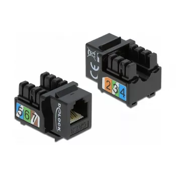 Módulo Keystone DeLOCK 86468 plano negro RJ-12