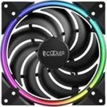 Ventilador de carcasa para PC PCCOOLER 140mm CORONA-MAX-FRGB, 1000–2000 rpm, iluminación ARGB