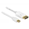 Cable DisplayPort DeLOCK 83482 Mini DisplayPort 2 m Blanco