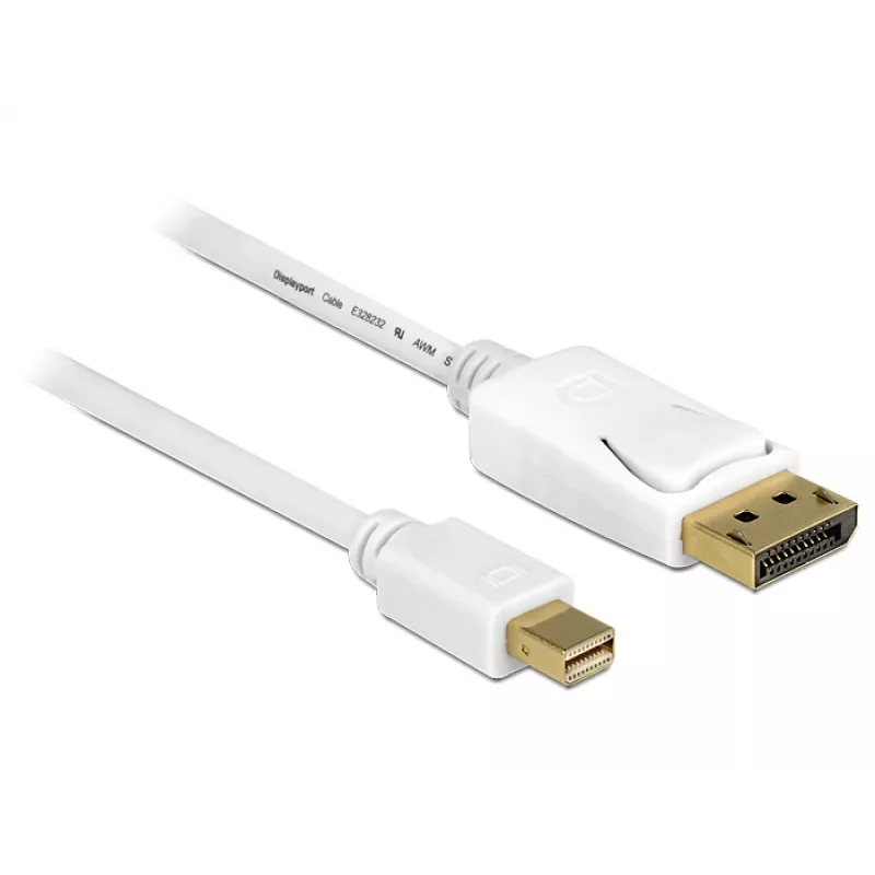 Cable DisplayPort DeLOCK 83482 Mini DisplayPort 2 m Blanco