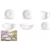 Plato sopero Esmeyer Trianon hondo 225 mm blanco vidrio — pack de 6 uds., apto para lavavajillas