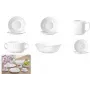 Plato sopero Esmeyer Trianon hondo 225 mm blanco vidrio — pack de 6 uds., apto para lavavajillas