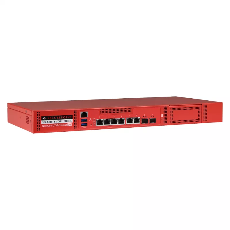 Securepoint RC300S G5 Security UTM Appliance, 13 Gbit/s, 1,5 Gbit/s, 100 usuarios, AES, cableado, RJ-45
