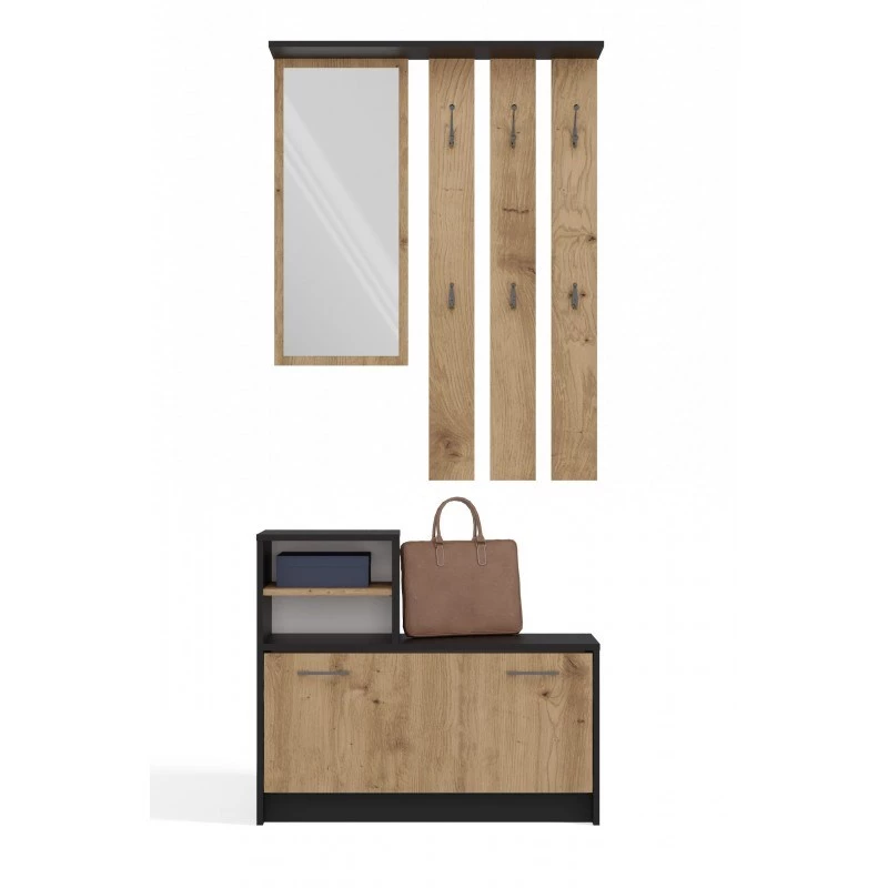 Armario recibidor top e shop GAR ANT/ART con 1 puerta batiente, 850×240×1600 mm