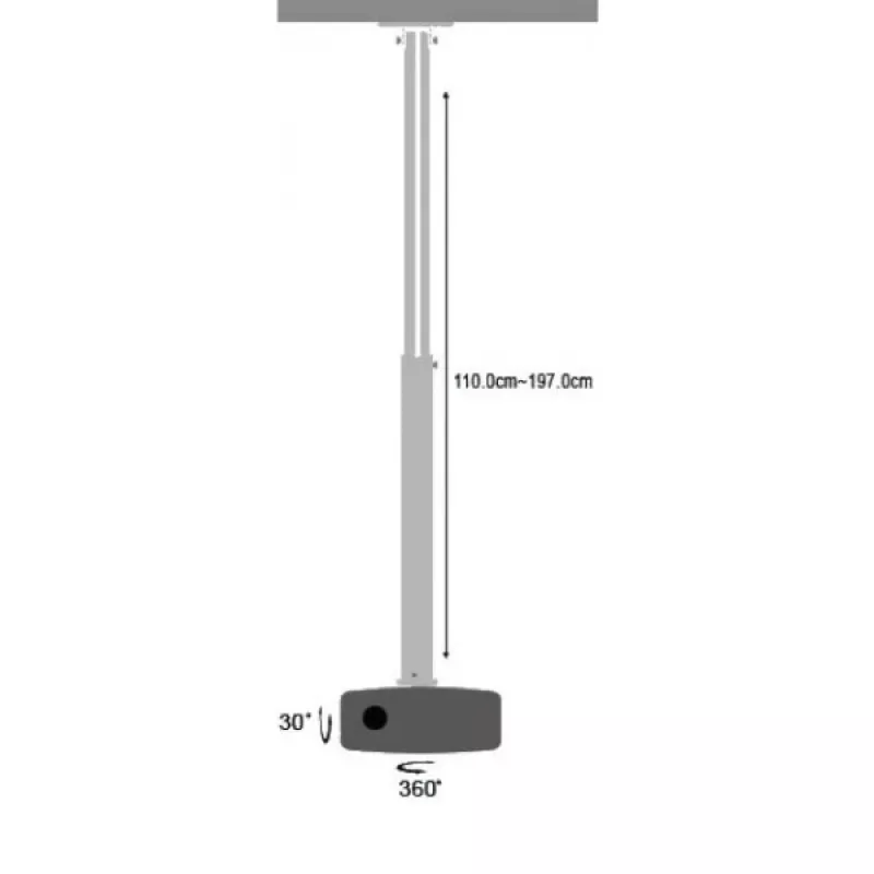 Soporte de techo para proyector Techly ICA-PM-104XL plateado