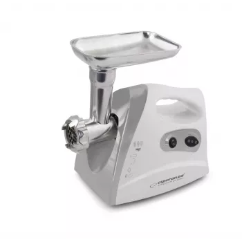 Picadora de carne eléctrica ESPERANZA EKM012E 600 W, gris, 2,6 kg, marcha atrás, embudo para embutidos, accesorio para kibbeh