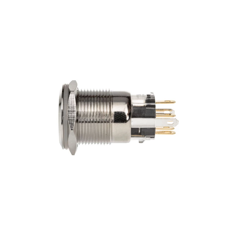 Pulsador antivandálico DimasTech 19 mm Silverline Dot RGB PD210