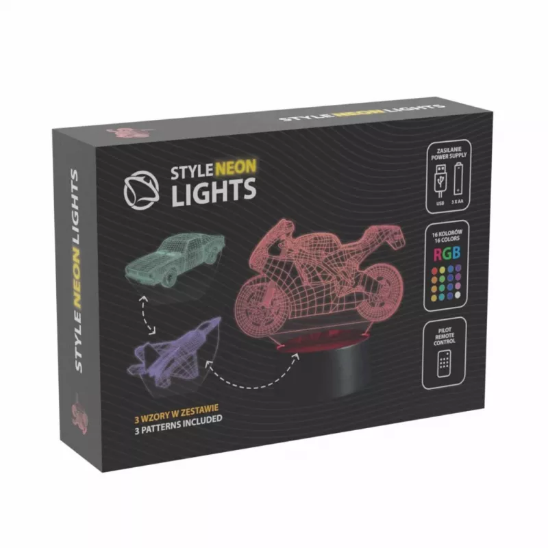 Lámpara LED decorativa para vehículos MANTA SNL121RGB luz RGB 3D para coches y motos