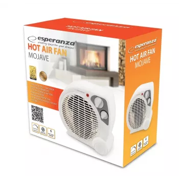 Calefactor eléctrico Esperanza EHH002, eléctrico, 2000 W máx., termostato regulable, gris/blanco