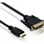 helos BASIC Cable adaptador de DVI-D (18+1) a HDMI, Single Link, Full HD, 1,5 m, apantallado, negro