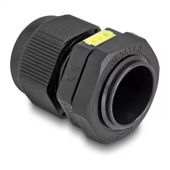 Prensaestopas DeLOCK M20 con ventilación IP68 resistente al polvo y al agua negro 2 uds.