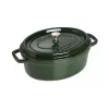Staub La Cocotte 33 cm olla de asar ovalada de hierro fundido, verde albahaca