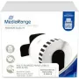 Etiqueta de papel continuo MediaRange DK-22205 62 mm 30,48 m negro sobre blanco