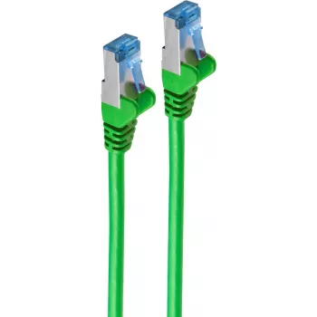 Cable de red, cable de parcheo Cat 6A S/FTP PIMF verde 1m