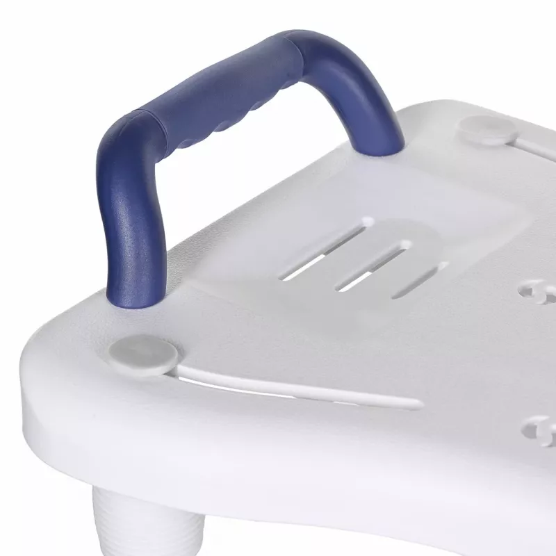 Asiento de bañera ActionMed LW300AM con asa de sujeción – ayuda blanca para la bañera, resistente a la humedad, orificio para colgar