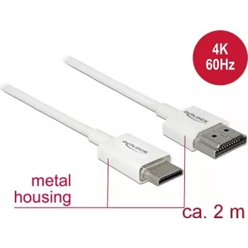 Cable HDMI DeLOCK 85144 2 m HDMI Type-A a Type-C blanco