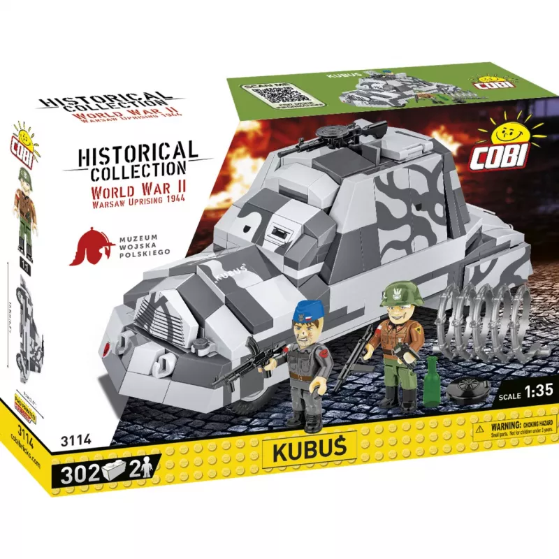 COBI 3114 Historical Collection juego de construcción, vehículo blindado improvisado Kubus, Levantamiento de Varsovia, 302 piezas