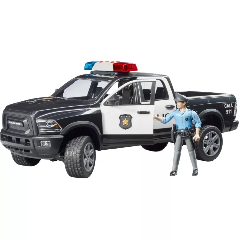 Vehículo de juguete Polizei-Pickup BRUDER RAM 2500 Police 02505 – modelo a escala, vehículo de juguete