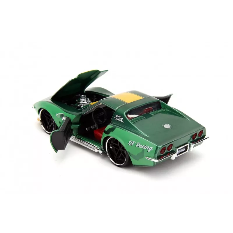 Coche Jada Toys Street Fighter 1969 Chevrolet 1:24 metal verde