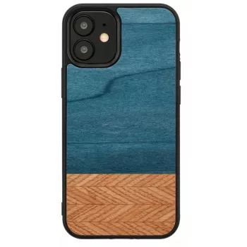 Funda para móvil Man and Wood para iPhone 12 mini — denim negro