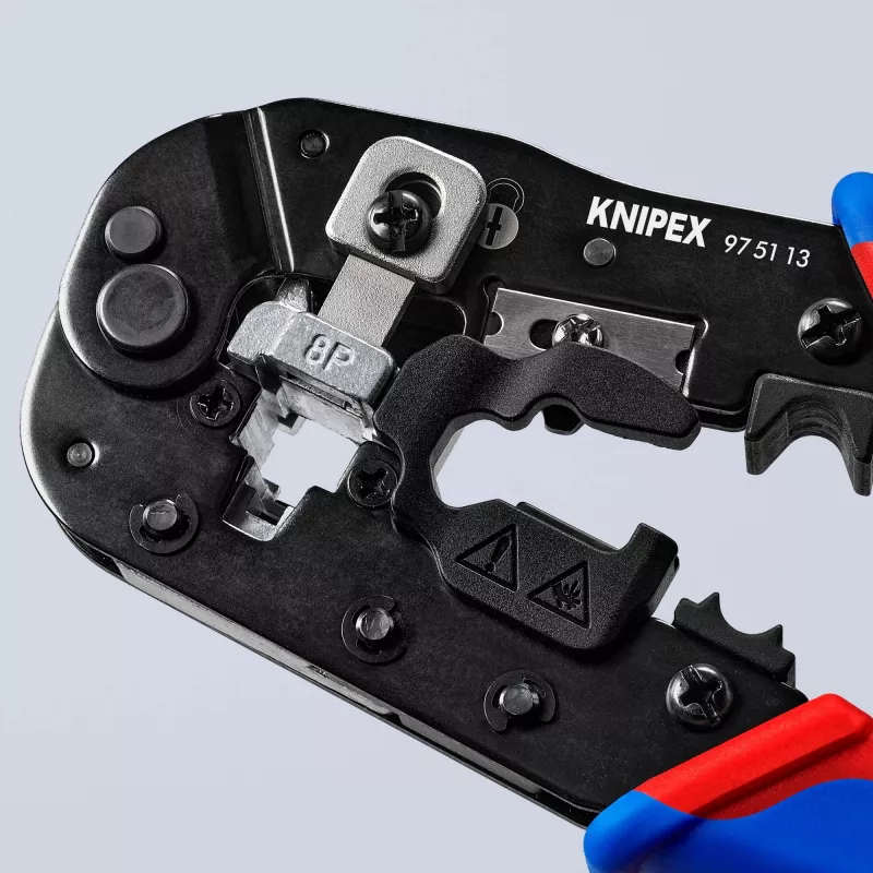 Alicate crimpador de cables Knipex 97 51 13 negro, azul, rojo