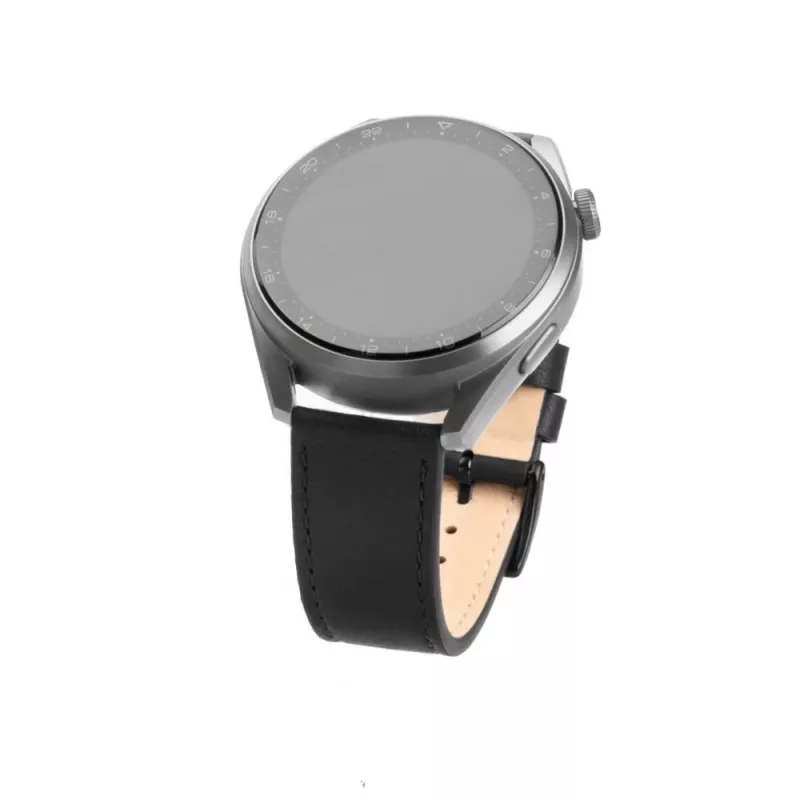 Correa de piel FIXED FIXLST-20MM-BK – 20 mm cambio rápido negra para smartwatches