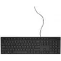 Teclado USB de tipo chiclet con cable Dell QuietKey PPJHH, distribución UK