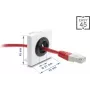 Delock 91074 Easy 45 pasacables, redondo, blanco/negro